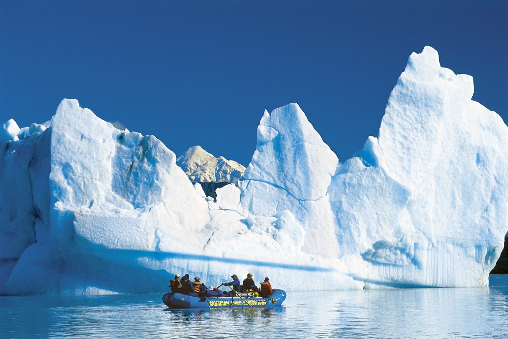Iceberg and Mount Fairweather, Alsek Lake, Alaska